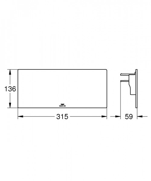 Doucherek Grohe Allure Cool Sunrise Geborsteld