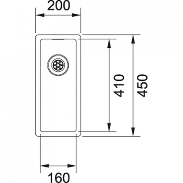 Franke Opbouw Spoelbak Box RVS 1 bak 2mm RVS 11139