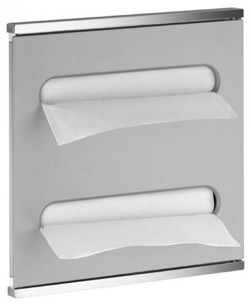 Double distributeur de serviettes en papier Keuco Plan Integral 326x325x143mm Chromé/Aluminium laqué droite