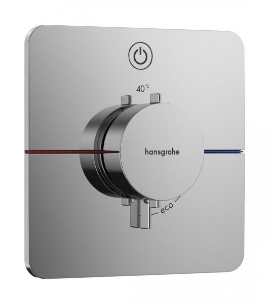 Mitigeur Thermostatique Douche Hansgrohe ShowerSelect Comfort Q 1 sortie Encastré Start/Stop 155x155mm Chromé