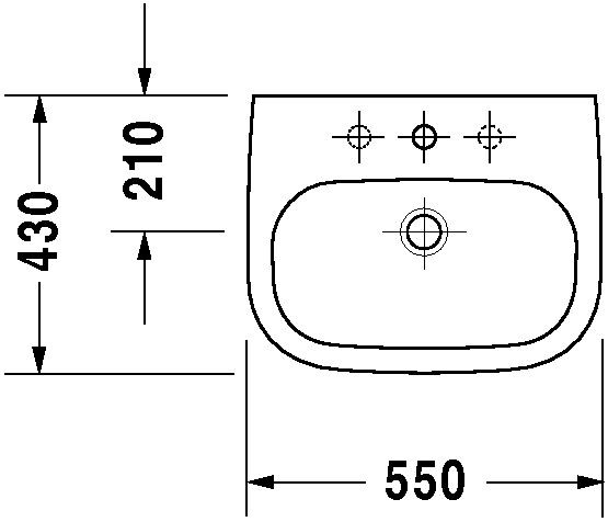 Duravit D-Code wastafel of witte kolom