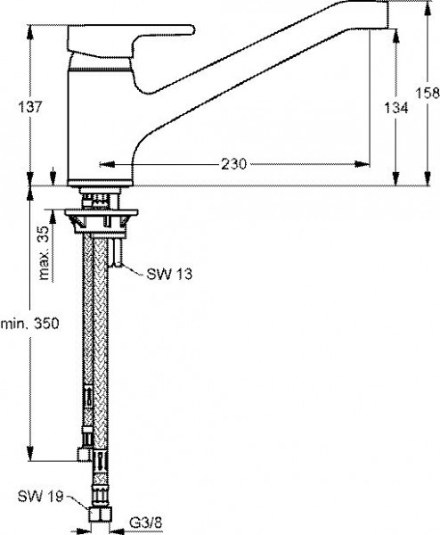 Ideal Standard Keukenmengkraan Active (B8080)