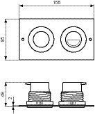 Ideal Standard Bedieningspaneel SEPTA PRO P2 155x85x2mm Geborsteld Roestvrij Staal 2-toets spoeling