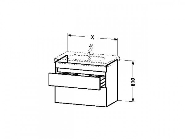 Duravit Wastafelmeubel DuraStyle voor 034265 453x600x610mm