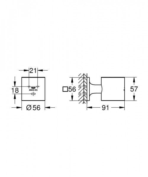 Tandenborstelhouder Grohe Allure Houder voor glas of zeeppompje Warm Sunset Geborsteld