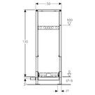 Geberit Inbouwreservoir Duofix Draagstructuur voor douche 130 cm 111589001