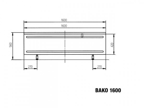 Kaldewei Badpaneel voor SANIFORM PLUS zonder afdekking element in lengterichting Bako (685500010)