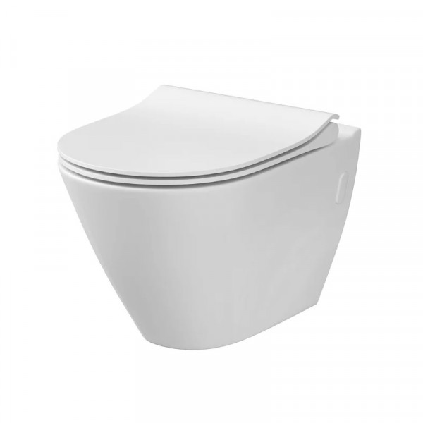 WC Suspendu Cersanit CITY OVAL Avec abattant soft-close 360x434mm Blanc