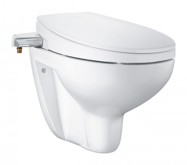 GROHE Bau 2-in-1 Toilet met handmatige bidetzitting - Met deksel - Softclose - Randloze wc