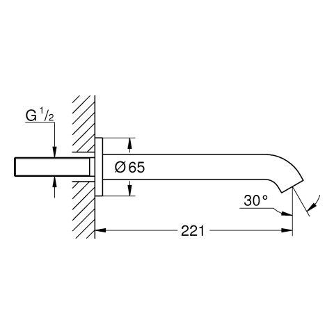 GROHE Essence baduitloop 23cm cool sunrise geborsteld 13449gn1