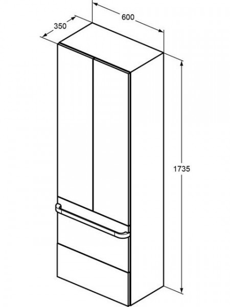 Ideal Standard TONIC II Voorkant voor onderste lade 600 mm