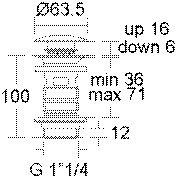 Wastafel Stop Ideal Standard Universal kliksluiting met overloop Magnetisch Grijs