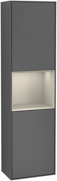 Villeroy en Boch Hoge Badkamerkast Finion 2 deuren 1515x420mm 3 LED