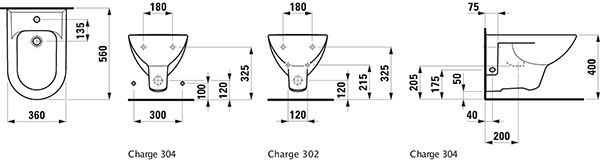 Hangend Bidet Laufen PRO CleanCoat 360x560mm Wit