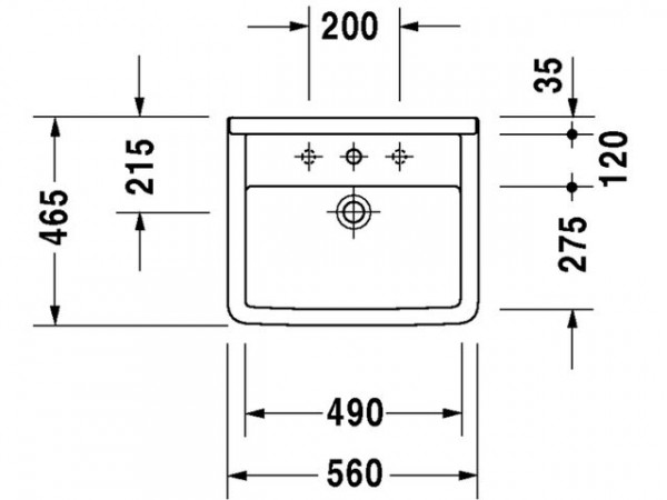 Duravit Stark 3 Inbouw wastafel (03025600)