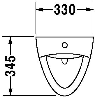 Duravit Katja Urinoir Zichtbare toevoer (831320)