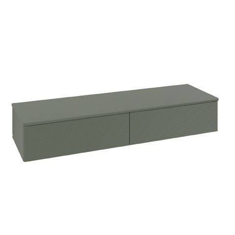 Wandmeubel Villeroy en Boch Antao Met Structuur 2 laden 1600x268x500mm Leaf Green Matt Lacquer/Ho...