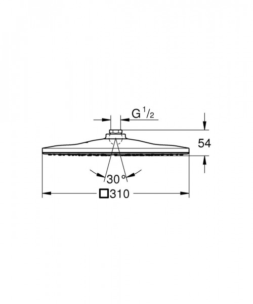 Grohe Plafond Douche Rainshower 310 Mono Cube 1 straal