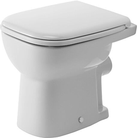 WC à Poser Duravit D-Code Cuvette pour alimentation indépendante à fond creux Blanc Hygiene Glaze