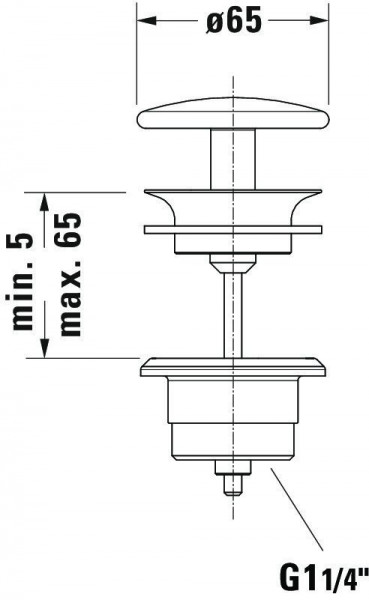 Wastafel Stop Duravit 65mm