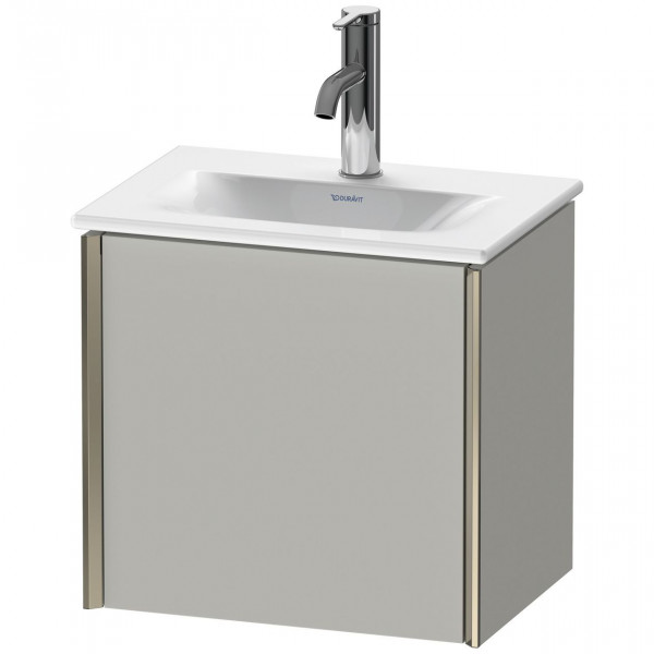 Meuble Lave-Mains Duravit XViu suspendu porte gauche, pour lav. Viu 430mm Gris béton mat/Champagne XV4030LB107