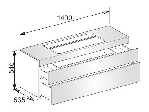 Keuco Edition 400 Wastafelonderbouw (Edition 4)