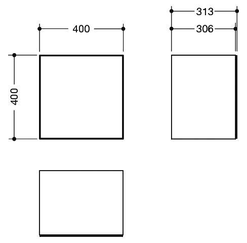 Hewi Zijkasten System M 40 - 400 x 400 x 313 mm
