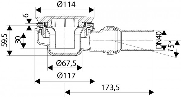 Ideal Standard Badafvoer ORIO Afvoerset voor douchebakken 117x232x59,5mm