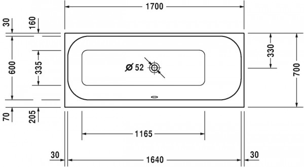 Duravit Whirlpool Rechthoekig Happy D.2 (760311000)