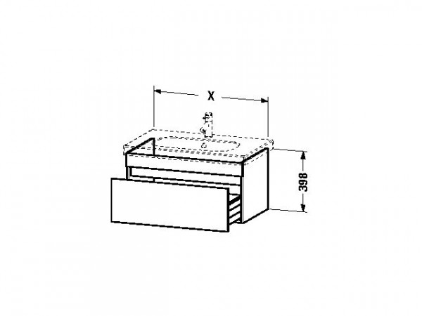 Duravit Wastafelmeubel DuraStyle voor 034265 453x600x398mm