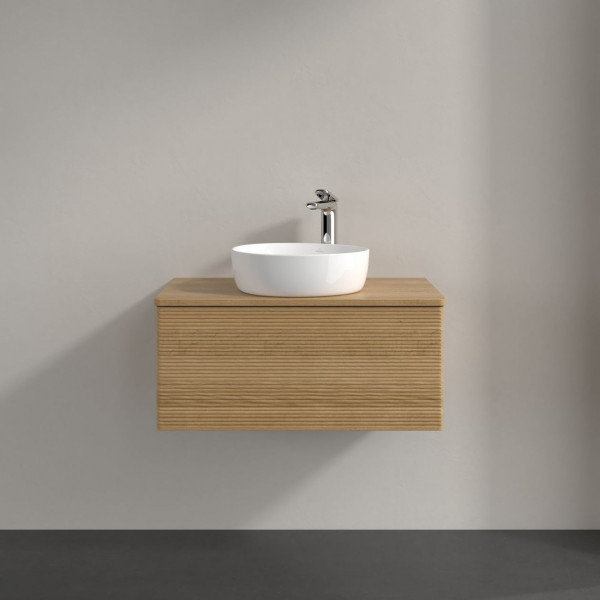 Wastafelmeubel Voor Opzet Waskom Villeroy en Boch Antao 800x360x500mm Honey Oak