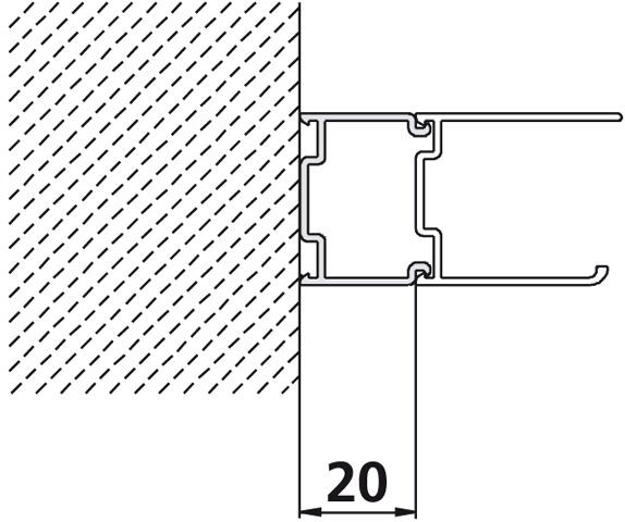 Kermi NOVA 2000 Uitbreidingsprofiel Wit ZDSVSVEN22002K