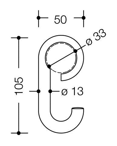 Hewi Haak voor garderobe Serie 477