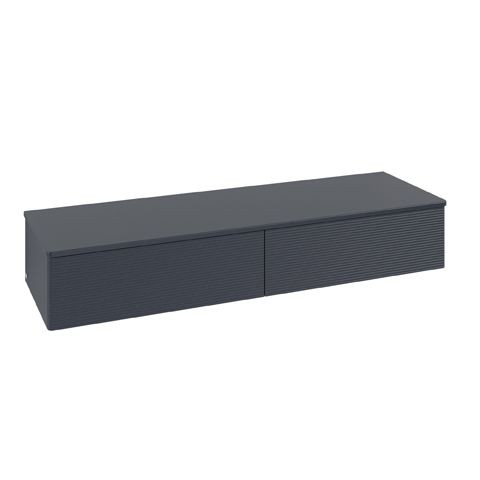 Wandmeubel Villeroy en Boch Antao Met Structuur 2 laden 1600x268x500mm Midnight Blue Matt Lacquer...