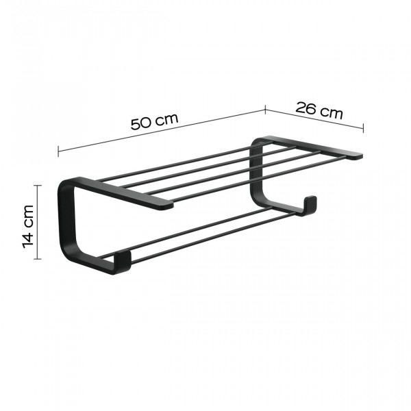 Gedy Handdoekenrek OUTLINE 6 rails, plank 500x260x140mm