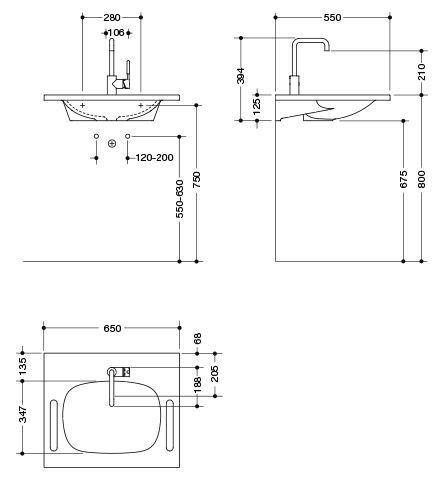 Hewi Invaliden Wastafel met Kraan 650 mm 950.19.040 18