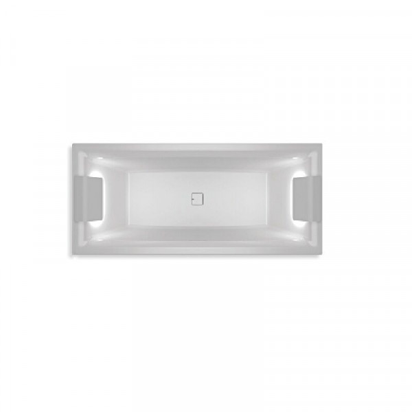 Baignoire Rectangulaire Riho Still Square LED blanche 2 côtés 1700x750 mm