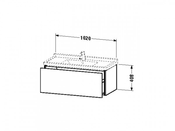 Duravit Wastafelmeubels L-Cube voor 030410 469x1020x408mm