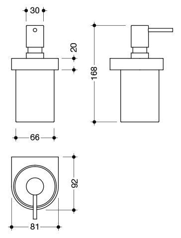 Hewi Zeepdispenser Wand System 800 met houder