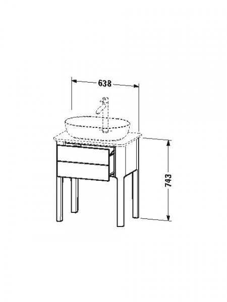 Duravit Wastafelmeubels Luv Staand 743x638x450mm