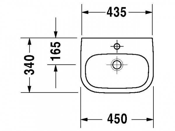 Duravit D-Code De Handen van Med 450 mm