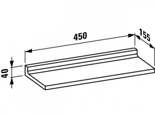 Laufen Legbord aan de wand gemonteerd Kartell