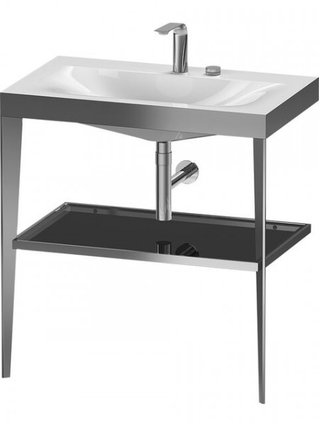 Ensemble Meuble Salle de bain Duravit Xviu 800 mm Noir brillant/Black Matt 1 Trou