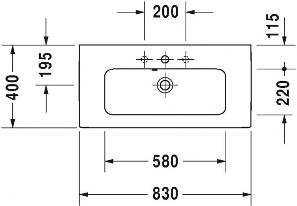 Duravit Fontein Toilet ME by Starck voor Meubel 830 mm