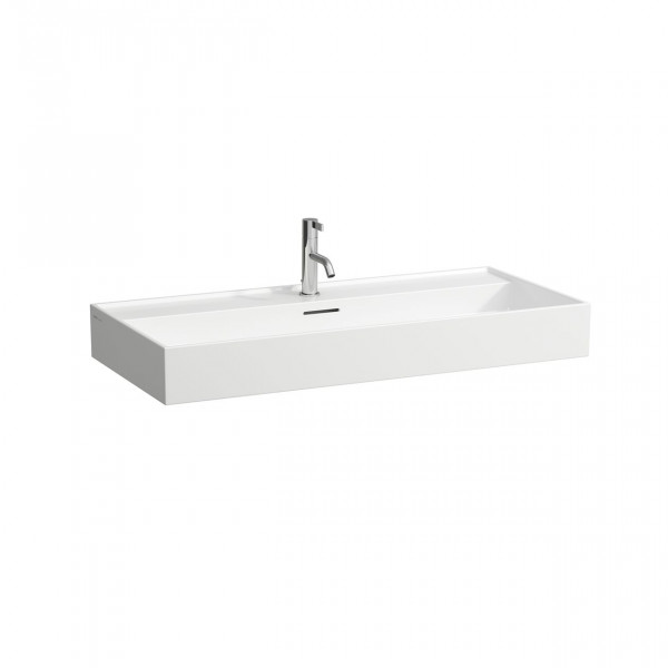 Vasque à Poser Laufen KARTELL 2 trous, trop-plein 460x145x1000mm Blanc Mat