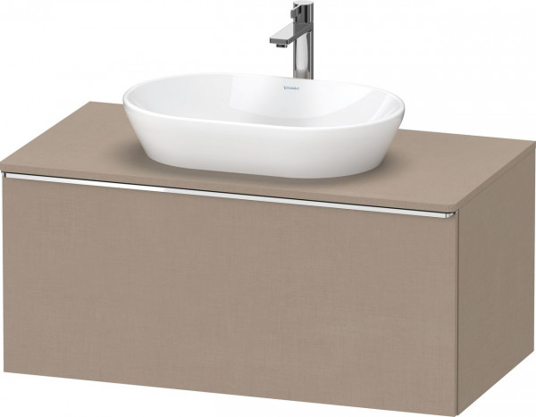 Meuble Pour Vasque à Poser Duravit D-Neo tiroir poignée chromé 1000mm Lin Mat DE4948010750000