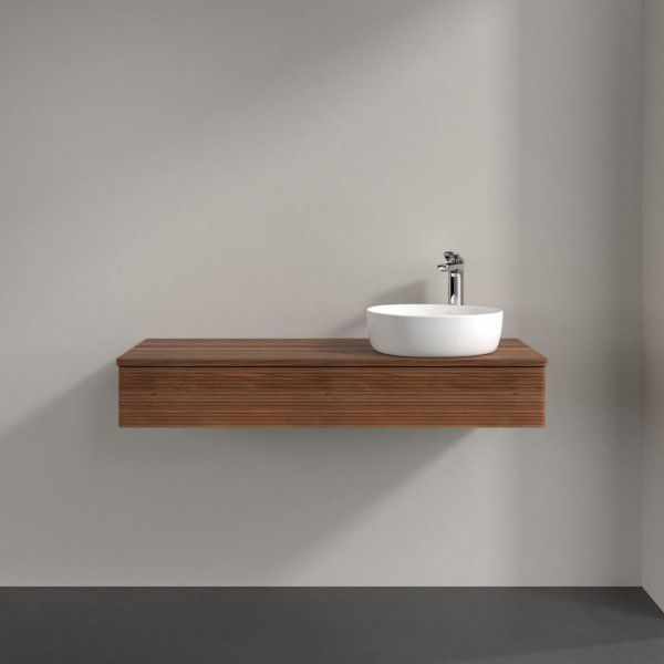 Wastafelmeubel Voor Opzet Waskom Villeroy en Boch Antao 1200x190x500mm Warm Walnut