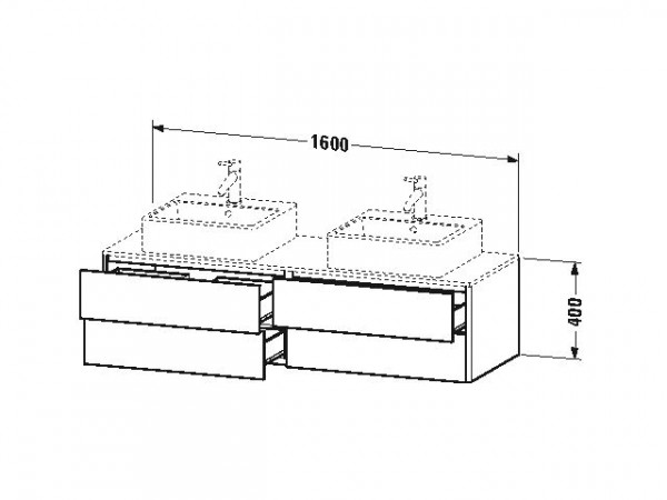 Duravit Wastafelmeubel XSquare 400x548mm