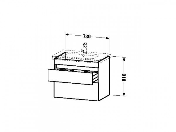 Duravit Wastafelmeubel DuraStyle voor 232080 448x730x610mm