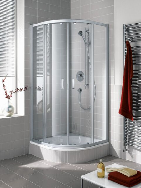 Cabine de Douche Kermi IBIZA 2000 1/4 rond coulissant 1850x800mm Transparent I2T10V32181AK